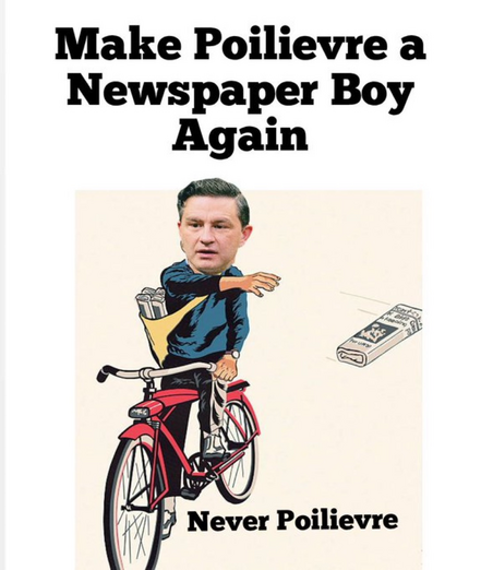 Meme: make Poilievre a newspaper boy again