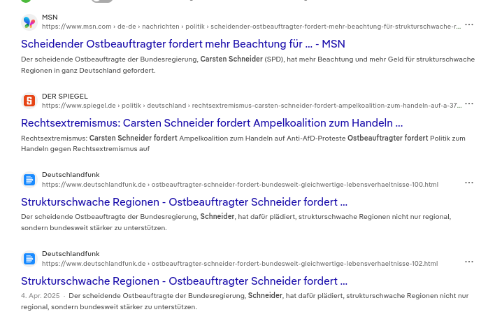 Suchergebnisse zu "Carsten Schneider Ostbeauftragter fordert"